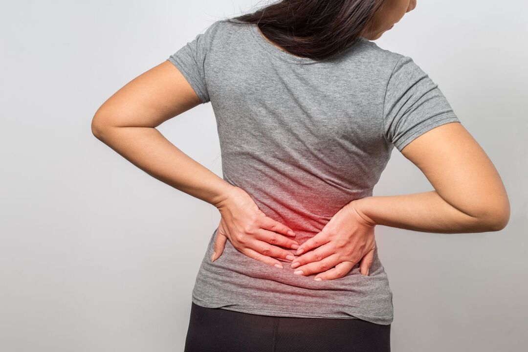 lumbosakrale Rückenschmerzen